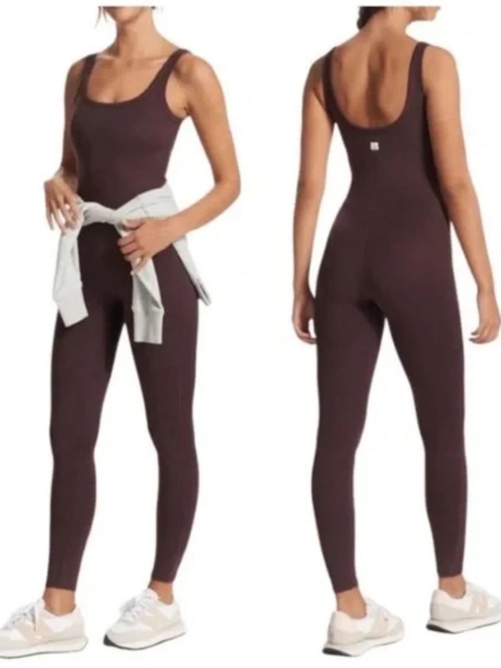 Vuori Halo Essential Jumpsuit Mahogany Heather M